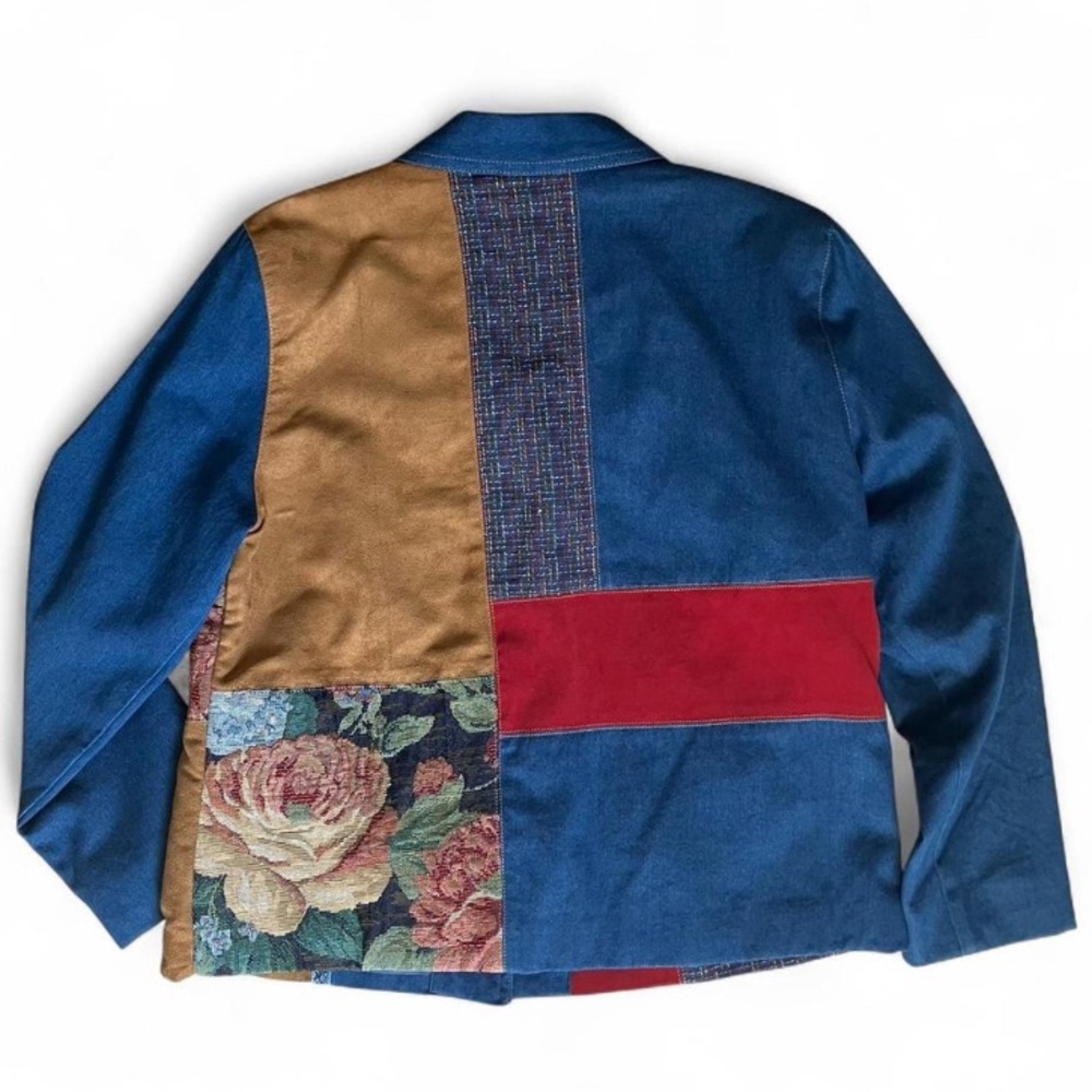 Koret City Blues Multicolor Patchwork Blazer - image 3
